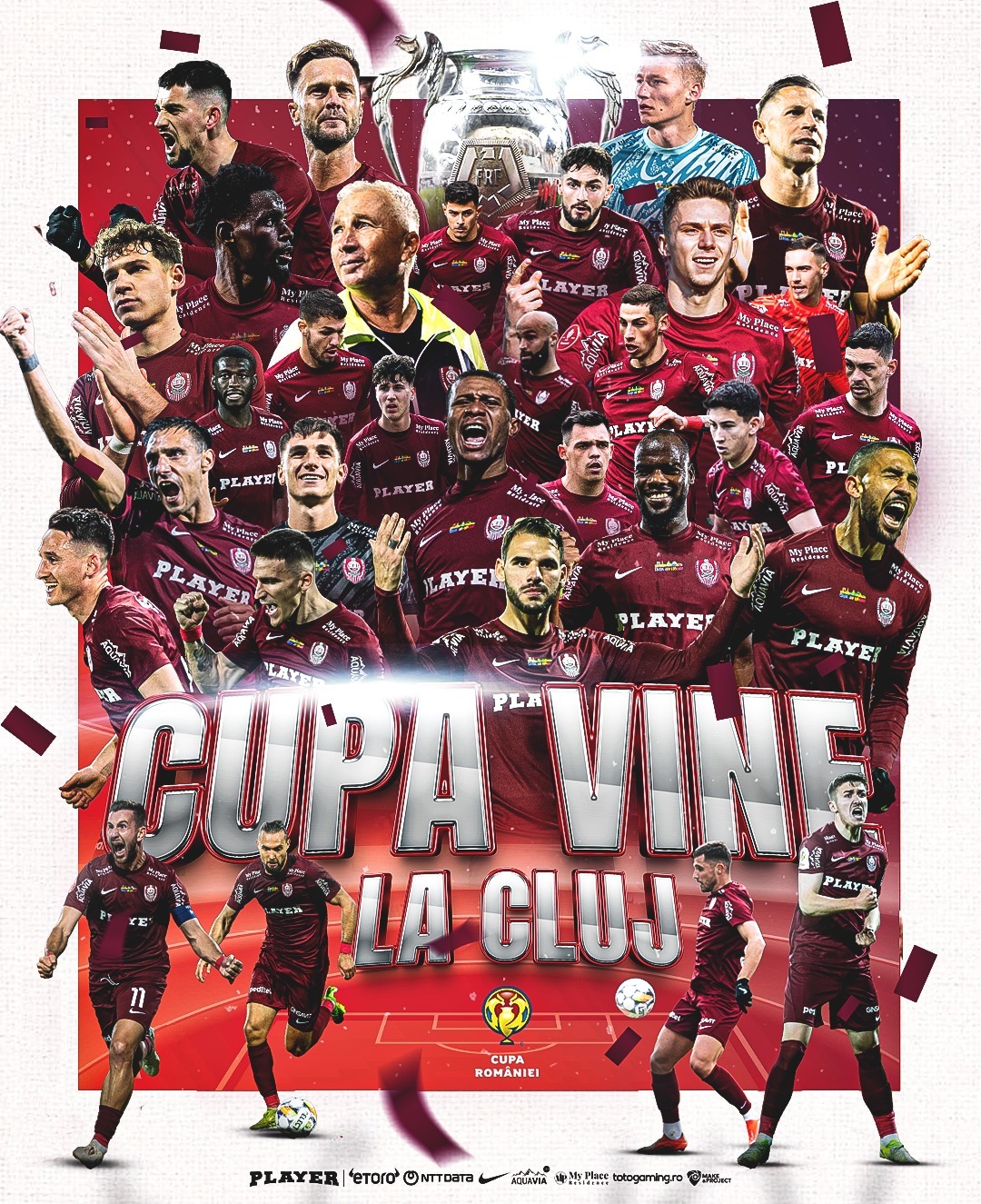 Finala Cupei României: CFR Cluj a primit trofeul. Louis Munteanu: Asta ne-am propus de la începutul campionatului / Camora: Când joci o finală trebuie să o câştigi, nu contează cum – VIDEO
