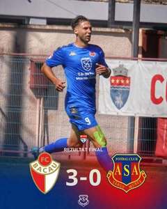 Liga 2: FC Bacău, victorie cu ASA Târgu Mureş, scor 3-0