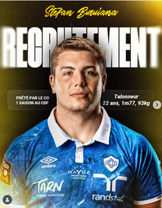 Rugby: Ştefan Buruiană, rechemat în lotul echipei Castres Olympique