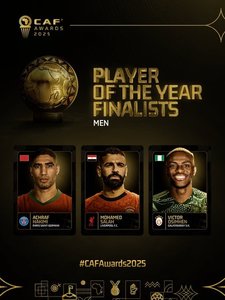 Achraf Hakimi, Mohamed Salah şi Victor Osimhen, finaliştii pentru Balonul de Aur african