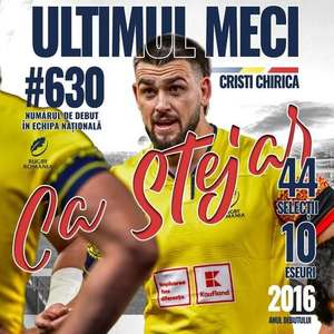 Rugby - Ultimul meci ca Stejar: Cristi Chirica şi-a anunţat retragerea de la echipa naţională. El a fost căpitanul României la CM din 2023