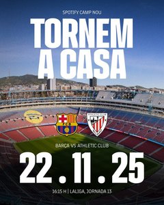 FC Barcelona, autorizată să joace din nou pe Camp Nou în acest weekend în LaLiga împotriva echipei Athletic Bilbao