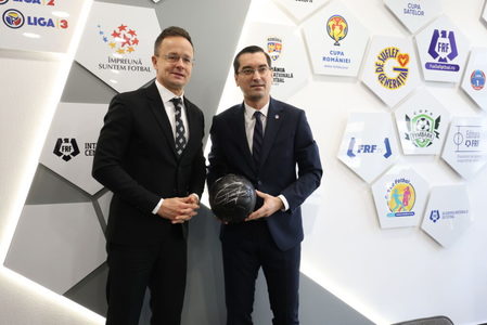 Preşedintele FRF s-a întâlnit cu ministrul de Externe al Ungariei la Casa Fotbalului - FOTO, VIDEO