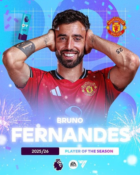Bruno Fernandes, de la Manchester United, a fost desemnat jucătorul sezonului în Premier League