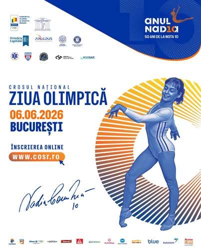 Nadia Comăneci dă startul Crosului Naţional „Ziua Olimpică” de la Bucureşti!