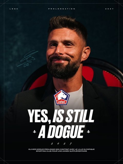 Olivier Giroud şi-a prelungit contractul cu OSC Lille