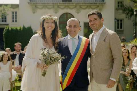 Multipla campioană la scrimă Ana-Maria Brânză s-a căsătorit la Sinaia. Ceremonia, oficiată de primarul Vlad Oprea