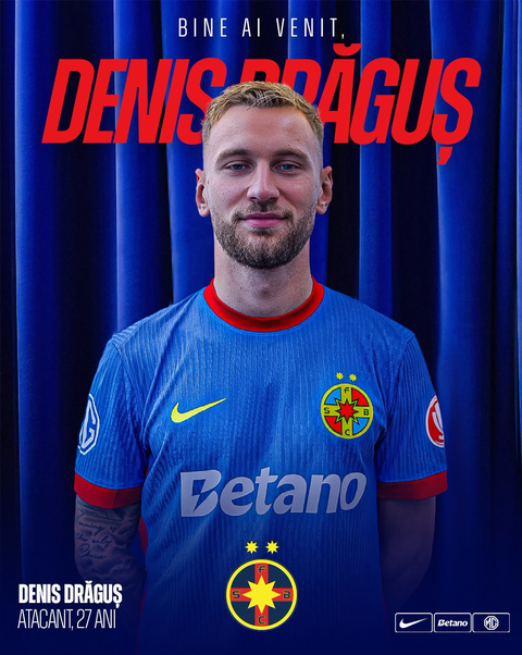 Mercato: FCSB a oficializat al doilea transfer al zilei – Denis Drăguş