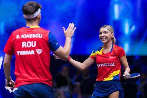 Tenis de masă: Eduard Ionescu şi Bernadette Szocs, în sferturi la dublu mixt, la Campionatul European Individual Seniori 2026, de la Ljubljana
