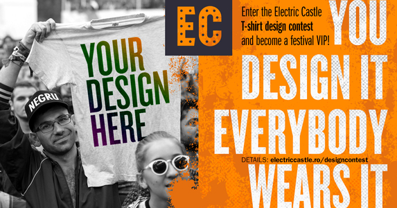 COMUNICAT DE PRESĂ: Propune un design pentru tricourile ELECTRIC CASTLE şi trăieşte experienţa VIP a festivalului