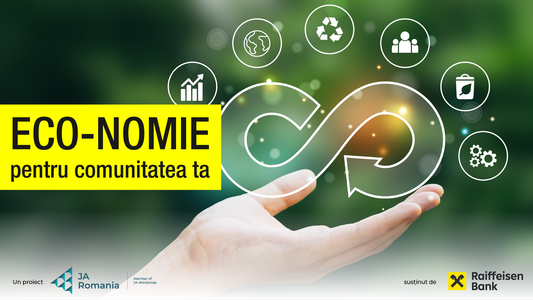 Eco-nomie pentru comunitatea ta – proiect de sustenabilitate şi mediu, lansat de Raiffeisen Bank România şi Junior Achievement România pentru liceele din toată ţara