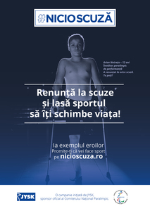 (P) #NICIOSCUZĂ - campania de responsabilizare socială care îi are în prim-plan pe sportivii paralimpici români