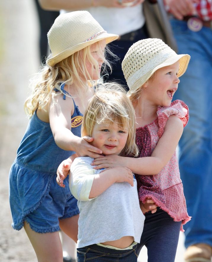 BADMINTON, UNITED KINGDOM - MAY 08: (EMBARGOED FOR PUBLICATION IN UK NEWSPAPERS UNTIL 48 HOURS AFTER CREATE DATE AND TIME) Savannah Phillips, Mia Tindall and Isla Phillips attend the Badminton Horse Trials on May 8, 2016 in Badminton, England. (Photo by Max Mumby/Indigo/Getty Images)