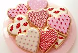 Biscuiti cu unt, decorati cu Royal Iceing pentru Sfantul Valentin