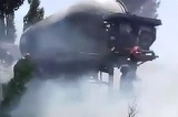 Alertă în Vrancea! O cisternă plină cu motorină a luat foc