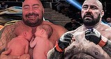 Video | Cel mai puternic barbat din Romania asa cum nu l-ai vazut niciodata! Luptatorul Sandu Lungu are 150 kg si face antrenamente cu gemenii sai de trei luni. Vezi si imagini de la botezul unde nas a fost Marius Vizer