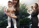 Primul brad de Craciun pentru micuta Petra, fetita lui Madalin Ionescu si a Cristinei Siscanu
