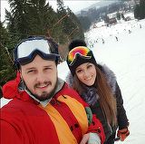 Ana-Maria Barnoschi si iubitul, escapada la munte, de Valentine's Day. Au iesit in halate de baie sa admire privelistea. FOTO!