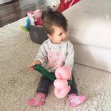Fetita Simonei Gherghe a facut primii pasi! "Ana si mersul"