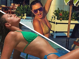 Alexandra Stan a slabit si arata DEMENTIAL! Cum s-a pozat, la marginea piscinei, purtad cel mai mic costum de baie cu putinta