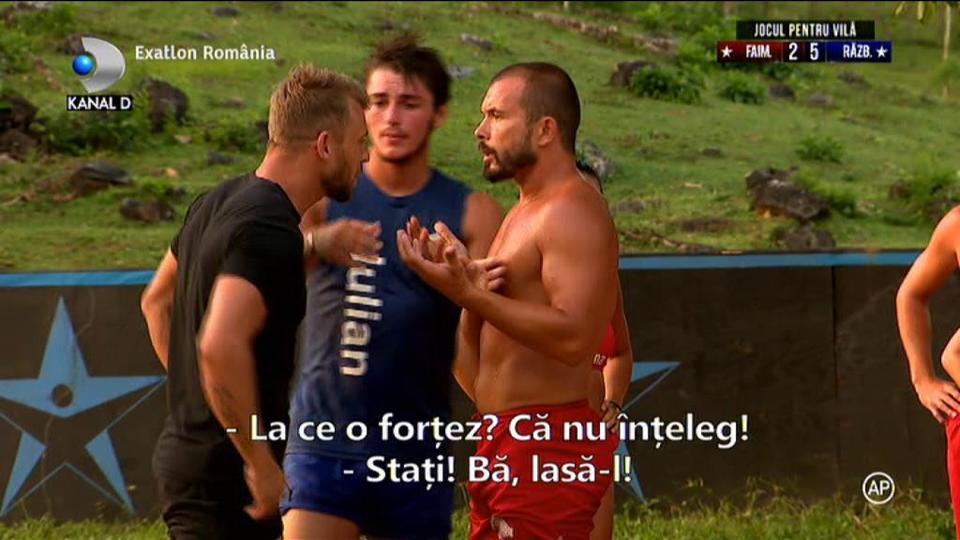 Exatlon 8 noiembrie. Mirel Drăgan şi Ionuţ Jaguarul au fost la un pas de bătaie! Faimosul nu îşi mai putea stăpânia furia