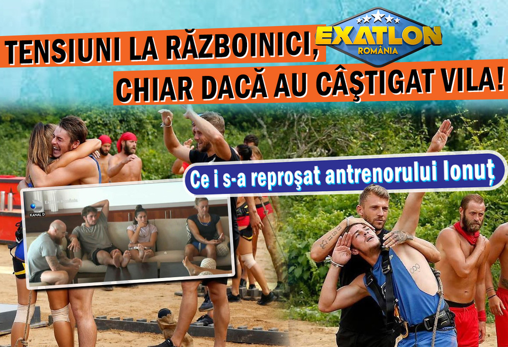 Exatlon 15 noiembrie. Tensiuni la Războinici, chiar dacă au câştigat vila! Ce i s-a reproşat antrenorului Ionuţ
