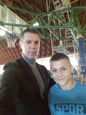 Giuliano Stroe, copilul supranumit ”Micul Hercule”, s-a întâlnit cu fostul campion mondial la box Mihai Leu FOTO