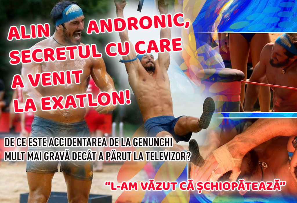 Alin Andronic, secretul cu care a venit la Exatlon! De ce este accidentarea de la genunchi mult mai gravă decât a părut la televizor? ”L-am văzut că şchiopătează”