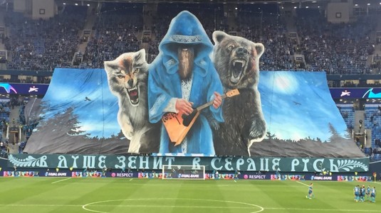 VIDEO | Scenografie SUPERBĂ a fanilor lui Zenit înaintea meciului cu Leipzig