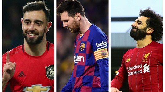 TOP 10 cei mai buni marcatori ai anului 2020! Bruno Fernandes, mai prolific decât Leo Messi sau Mohamed Salah