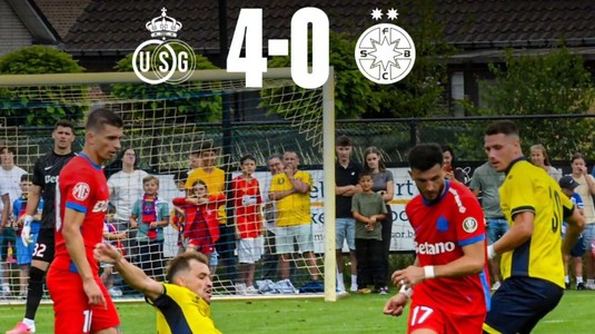 FCSB, învinsă cu 4-0 de echipa lui Olaru. Fostul căpitan al roş-albaştrilor a jucat o repriză