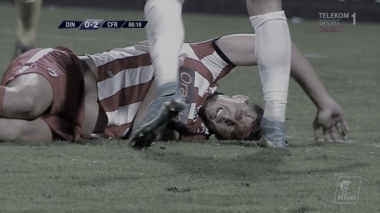 VIDEO | Accidentare gravă a unui jucător de la Dinamo. Fanii s-au temut de un nou moment Ekeng