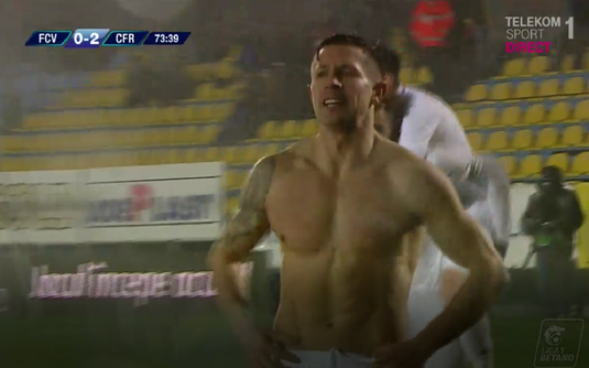 VIDEO | Şi-au umflat muşchii! FC Voluntari - CFR Cluj 0-3. Dan Petrescu se distanţează la 8 puncte de FCSB