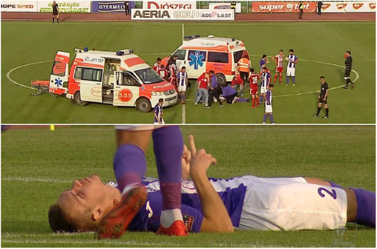 VIDEO | Momente de groază la Sepsi - ACS Poli! Kuku şi Haruţ au rămas inerţi pe gazon după ce s-au lovit cap în cap. Fanii au amuţit