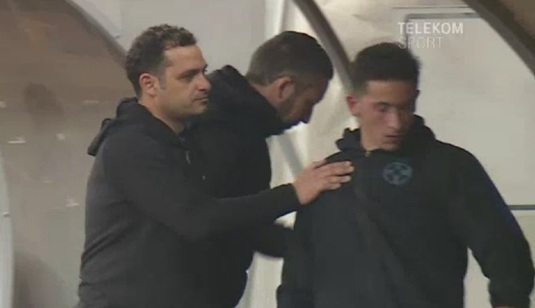 VIDEO EXCLUSIV | Moruţan, dărâmat după ce a fost schimbat după doar 27 de minute. Cum a reacţionat Teja când l-a văzut că revine de la vestiare