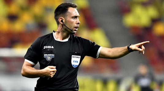 George Găman arbitrează meciul Gaz Metan Mediaş - CFR Cluj