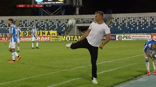 VIDEO Îl vrei înapoi în Liga 1? Pancu, spectacol total cu mingea în Poli Iaşi - FCSB 5-2. Au fost urale de pe margine