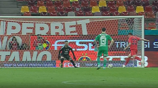 VIDEO | Radunovic a ratat şansa de a aduce liniştea pentru FCSB. Niczuly a parat lovitura muntenegreanului de la 11 metri