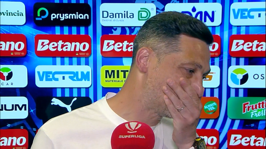 Fără precedent! Mirel Rădoi a început să plângă şi a plecat brusc de la interviu, după Craiova - Rapid 1-2: ”Nu pot să înţeleg”