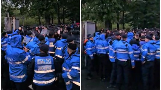 VIDEO EXCLUSIV | Incidente înainte de FCSB - YB Berna! Fanii elveţieni au făcut scandal şi s-au îmbrâncit cu jandarmii. Au fost folosite gaze lacrimogene