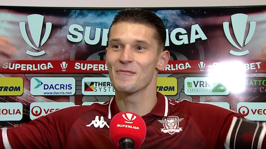 VIDEO | Dobre a început să cânte la flash-interviu: "Cine e pe primul loc!". S-a dezlănţuit după ce Rapid a ajuns lider