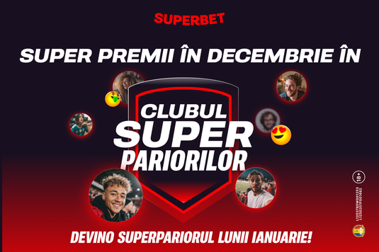 Premii de 452.000 de lei în decembrie în Clubul SuperPariorilor by Superbet!