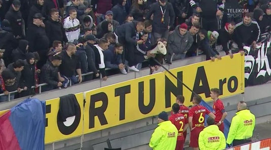VIDEO | Galeria FCSB n-a mai suportat! Fanii i-au certat zdravăn pe fotbaliştii lui Vintilă la finalul semieşecului cu Chindia Târgovişte