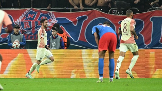 FCSB - Lyon 1-3. Visul frumos al campioanei României este aproape de final. Roş-albaştrii au ratat ocazii uriaşe, dar au cedat pe final