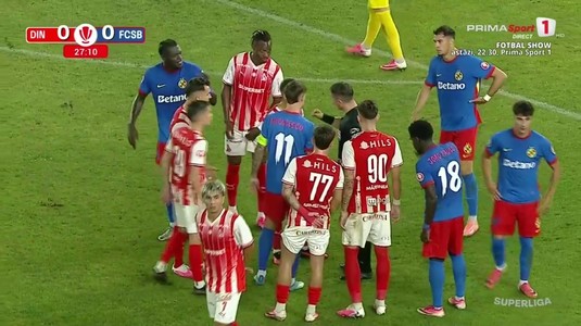 Explicaţiile lui Andre Duarte după ce a fost eliminat de Istvan Kovacs în derby-ul cu Dinamo: "Mi-a scăpat mâna"