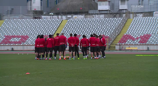 VIDEO | Dinamoviştii au efectuat ultimul antrenament înaintea derby-ului cu FCSB într-o atmosferă relxantă