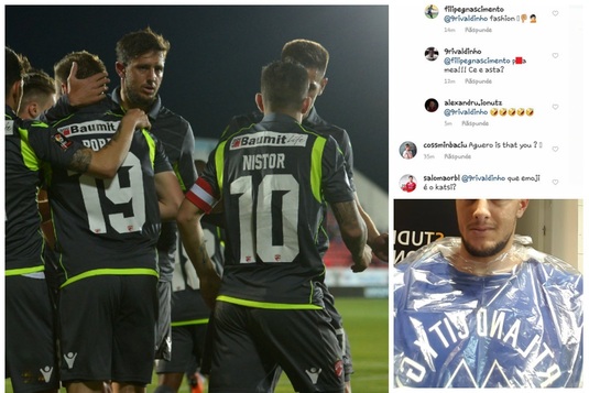 FOTO + VIDEO | Un fotbalist de la Dinamo şi-a şocat colegii cu noul look! Rivaldinho a ripostat pe net: ”Ce $%#* mea e asta?”