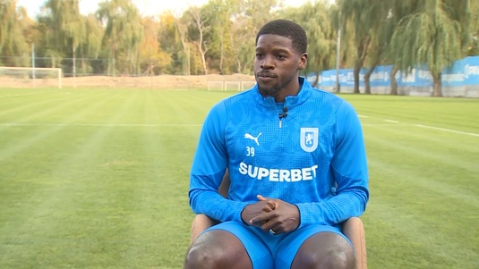 VIDEO | Nsimba a dezvăluit numele fotbalistului care l-a convins să semneze la Craiova: "E un prieten bun. L-am întrebat despre ţară"