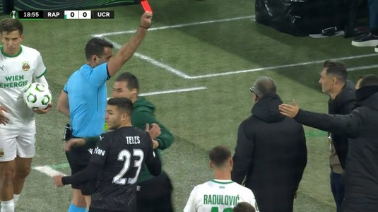 S-au încins spiritele la Viena! Mirel Rădoi, eliminat încă din primele 20 de minute după ce s-a contrat cu un jucător advers