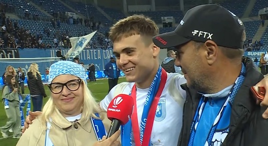 De faţă cu părinţii, David Matei şi-a setat un obiectiv fabulos cu U Craiova: “Ne gândim”. Detaliul remarcat de Cicâldău: “Doar Silviu Lung jr. era născut atunci”